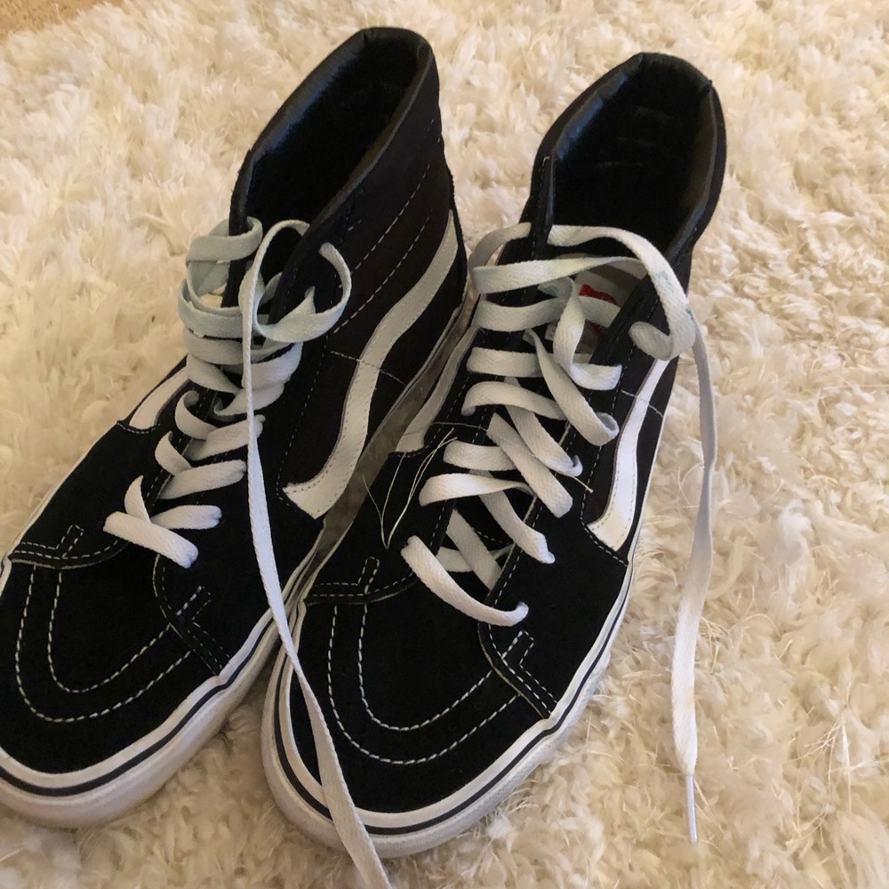 black high top vans! only won in the house.